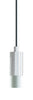 Short Frosted Acrylic Light Guide Single Pendant 3W - White Socket