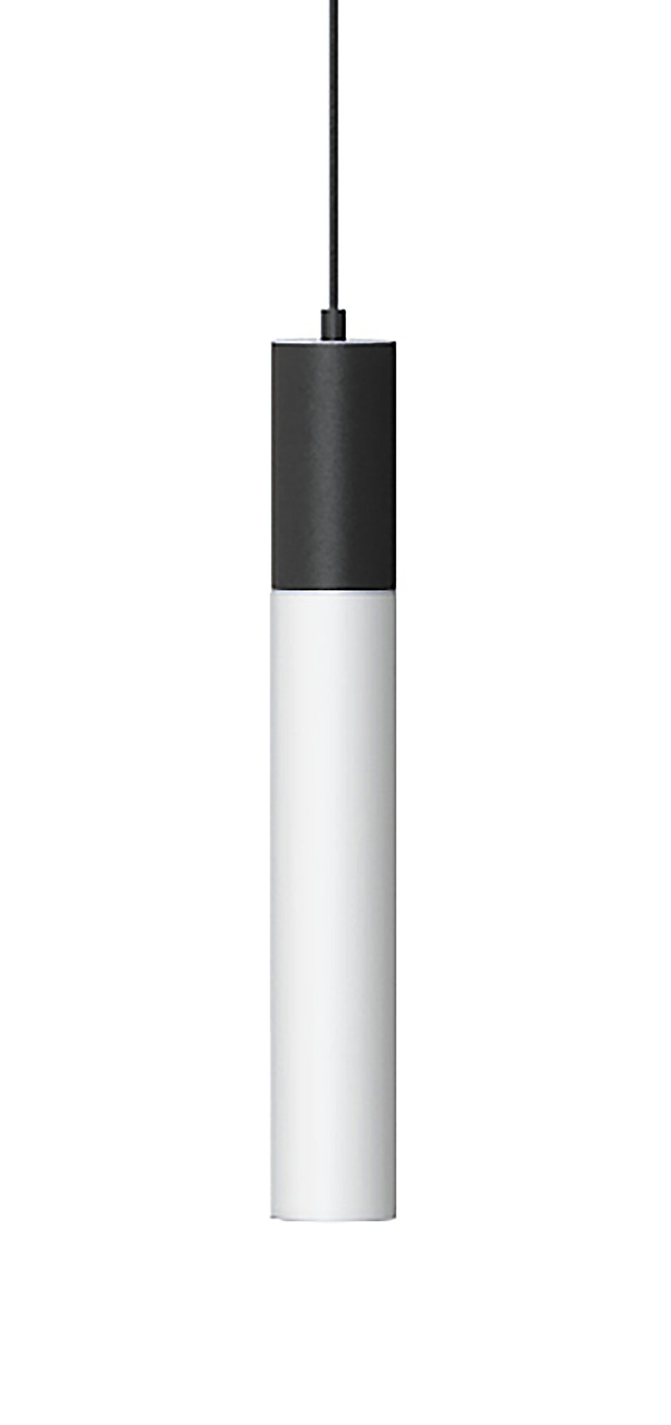 Light Guide Tall Frosted Acrylic Single Pendant - 3W - Matte Black Socket