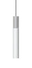 Light Guide Tall Frosted Acrylic Single Pendant - 3W - Polished Chrome Socket
