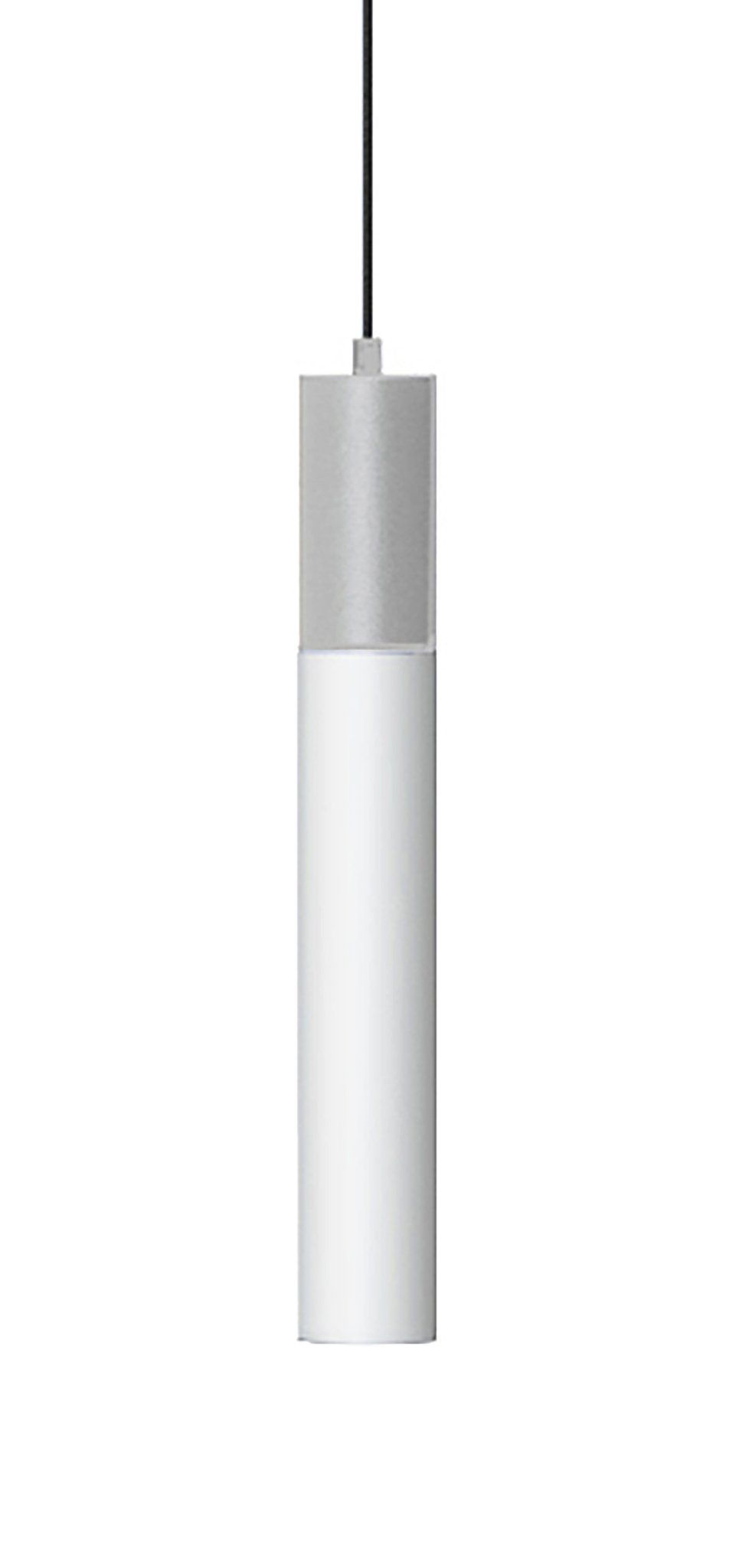 Light Guide Tall Frosted Acrylic Single Pendant - 3W - Polished Chrome Socket