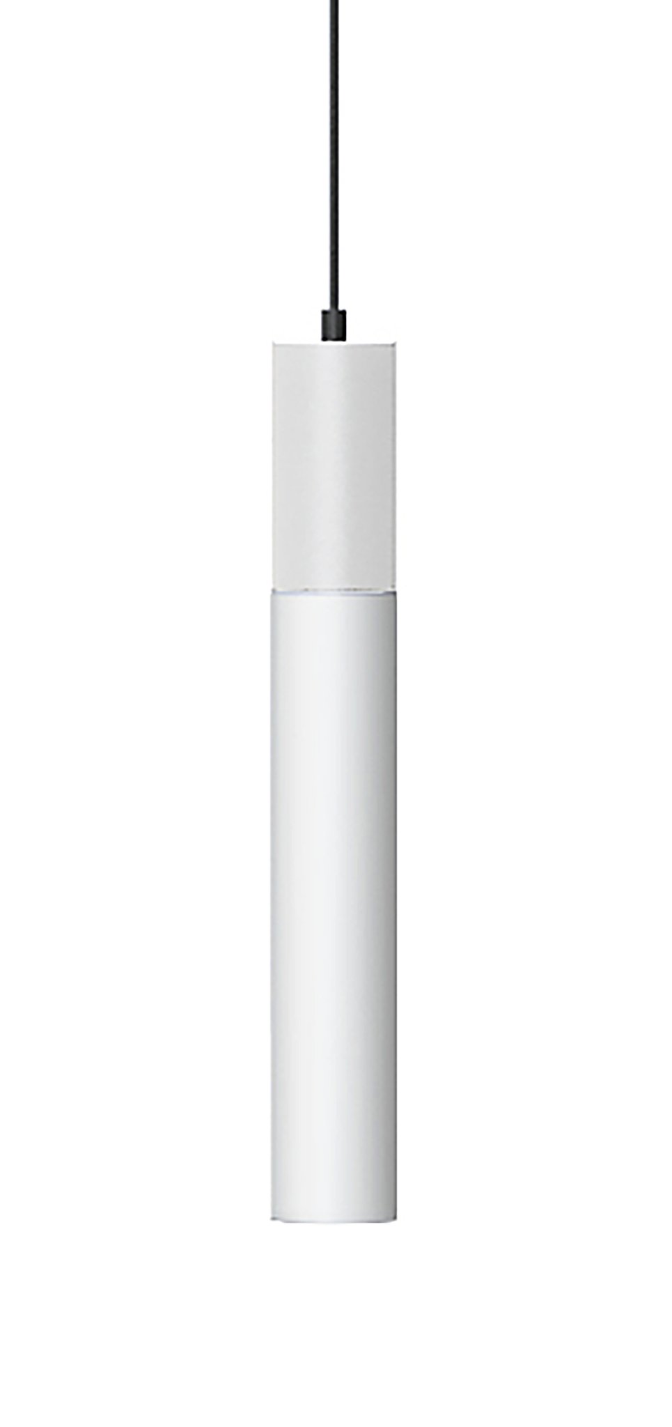 Light Guide Tall Frosted Acrylic Single Pendant - 3W - White Socket
