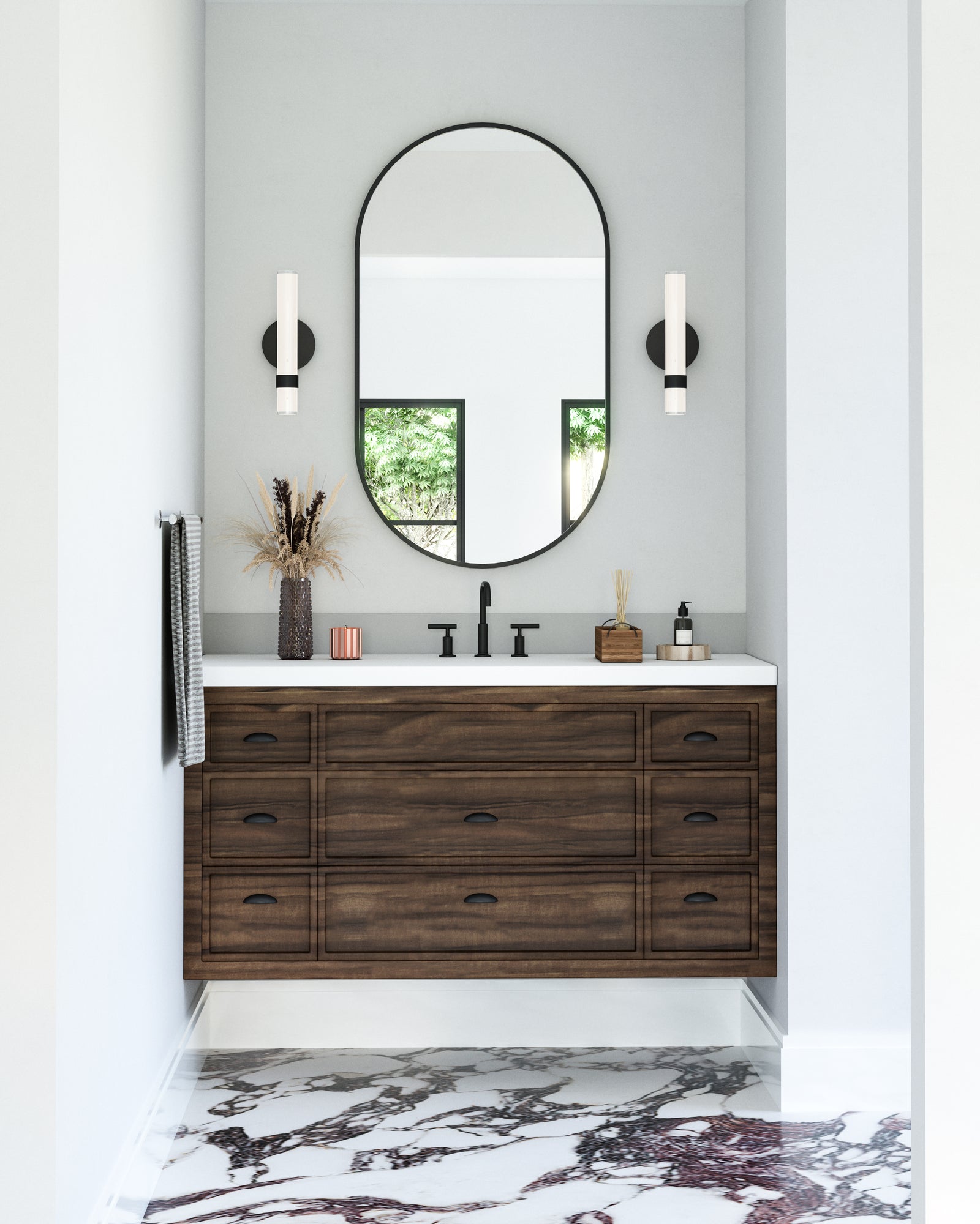 Madison 14-in Urban Bronze/Glossy Opal LED Wall/Vanity