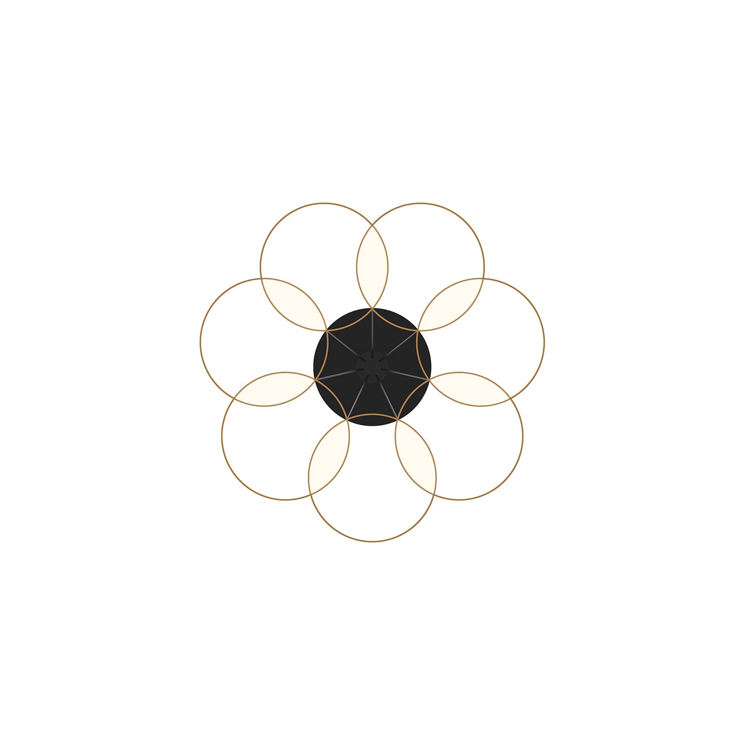Maestro 26-in Black/Gold LED Chandeliers
