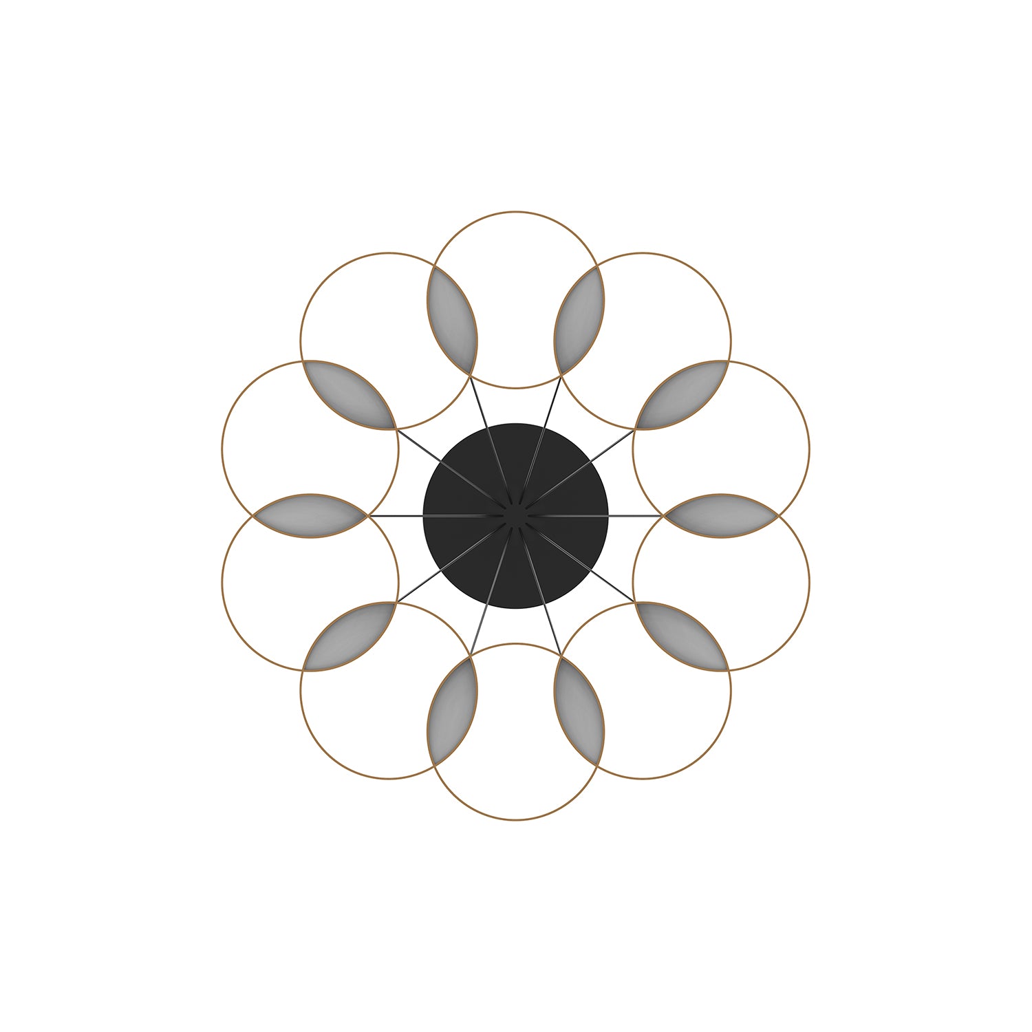 Maestro 33-in Black/Gold LED Chandeliers