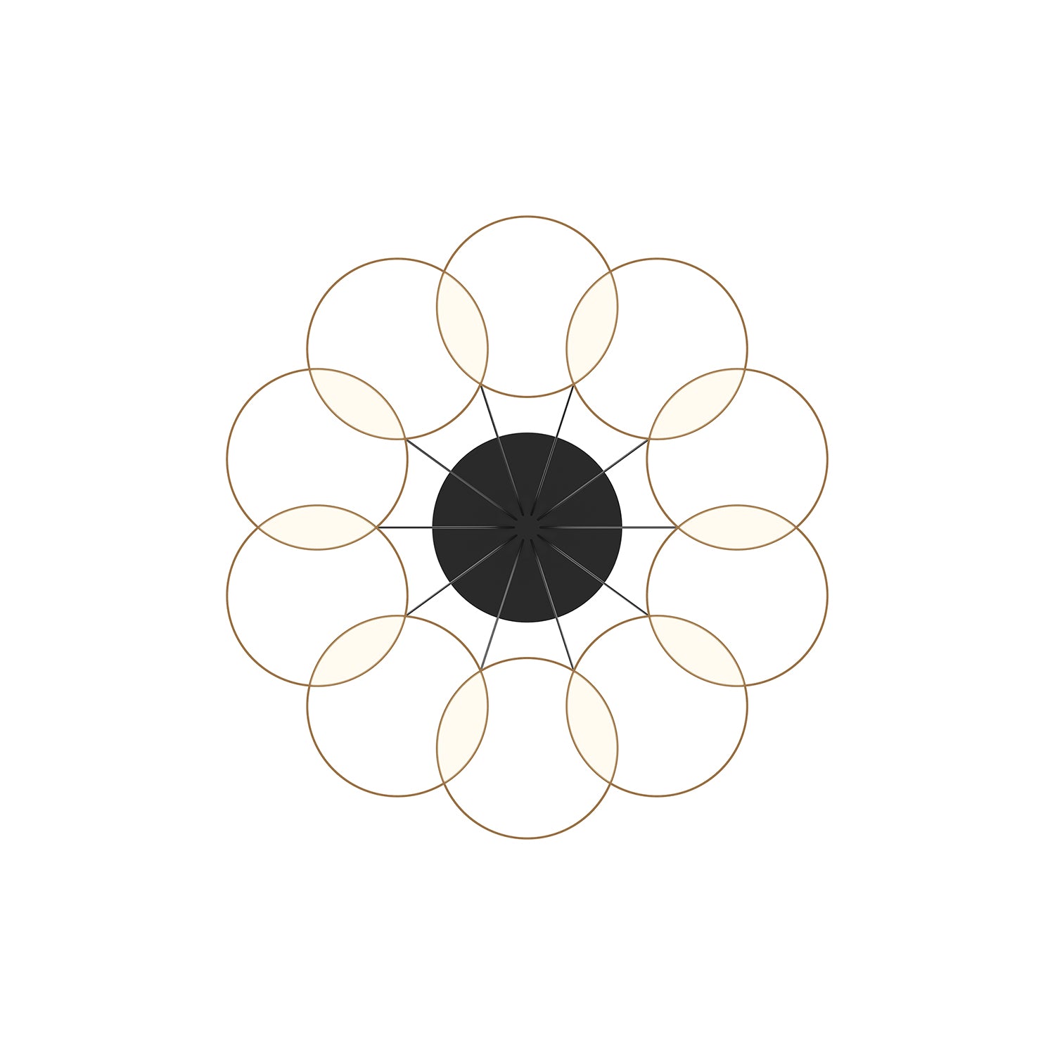 Maestro 33-in Black/Gold LED Chandeliers