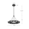 Maestro 33-in Black/Gold LED Chandeliers