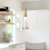 Malabar 3-in Brushed Gold LED Pendant