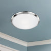 Malta 12-in Brushed Nickel 1 Light Flush Mount