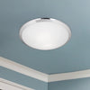 Malta 15-in Chrome 2 Lights Flush Mount