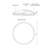Malta 15-in Brushed Nickel 2 Lights Flush Mount