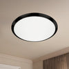 Malta 12-in Black LED Flush Mount