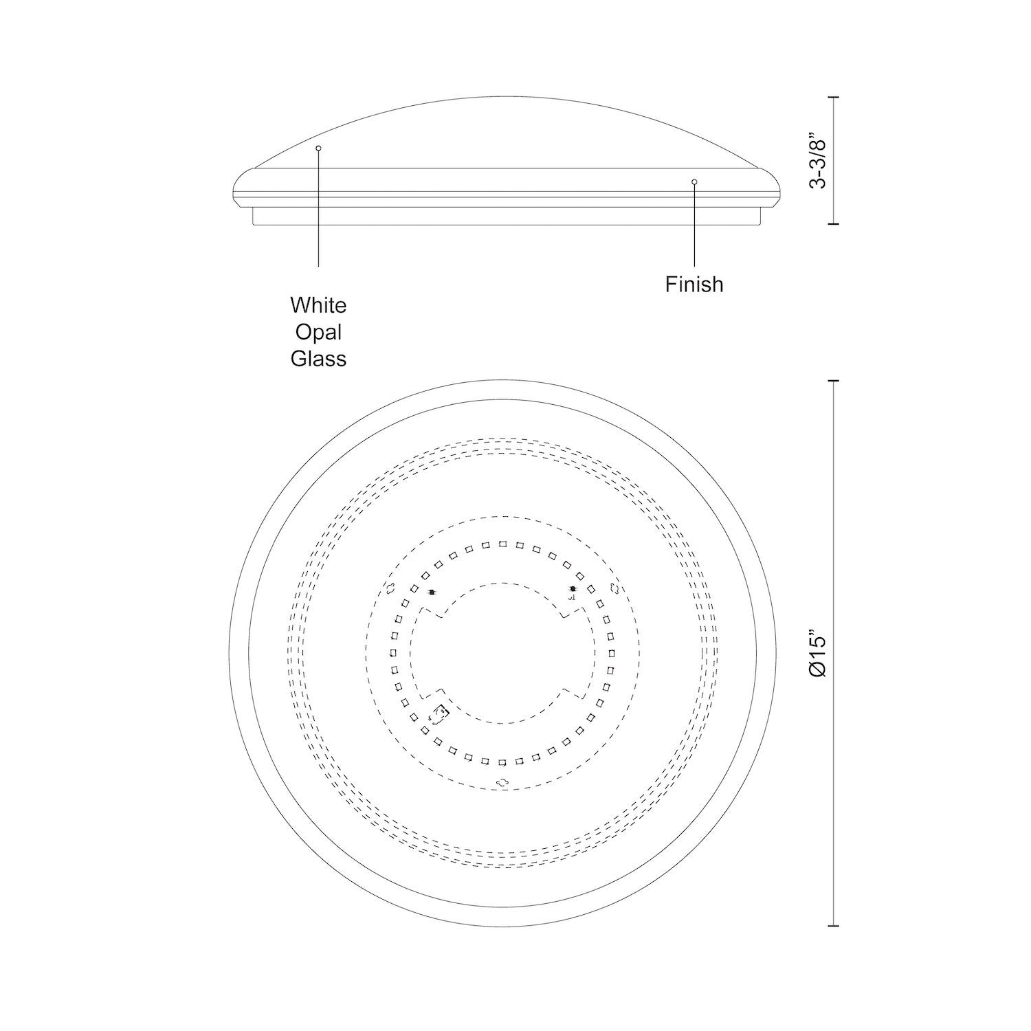 Malta 15-in Chrome LED Flush Mount