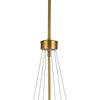Manila 22-in Aged Gold/White Linen 3 Lights Pendant