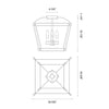 Manor Urban Bronze 4 Lights Semi Flush Mount
