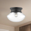 Marcel 11-in Matte Black 1 Light Flush Mount