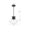 Marcel 11-in Chrome 1 Light Pendant
