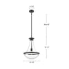 Marcel 10-in Matte Black 1 Light Pendant
