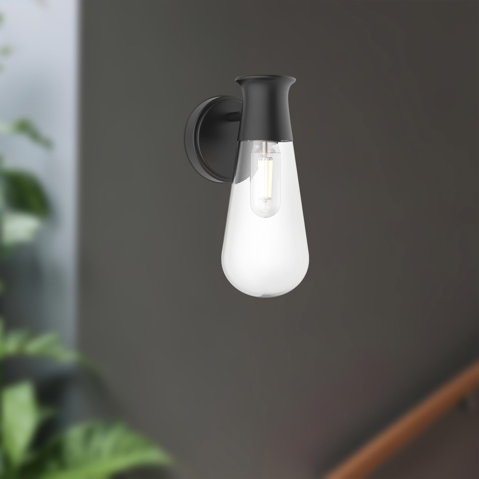 Marcel 5-in Matte Black 1 Light Wall/Vanity