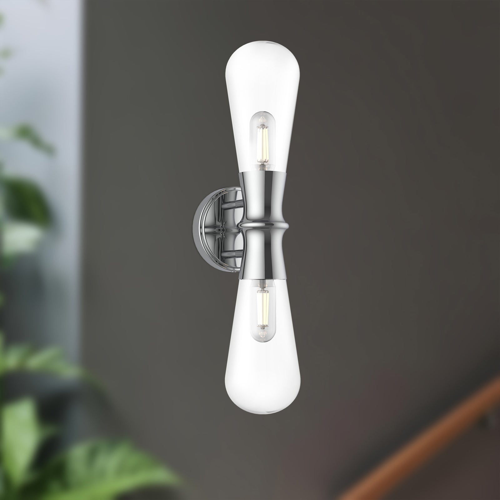 Marcel 5-in Chrome 2 Lights Wall/Vanity