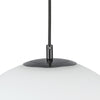 Marco 12-in Black/Opal Glass Socket Pendant