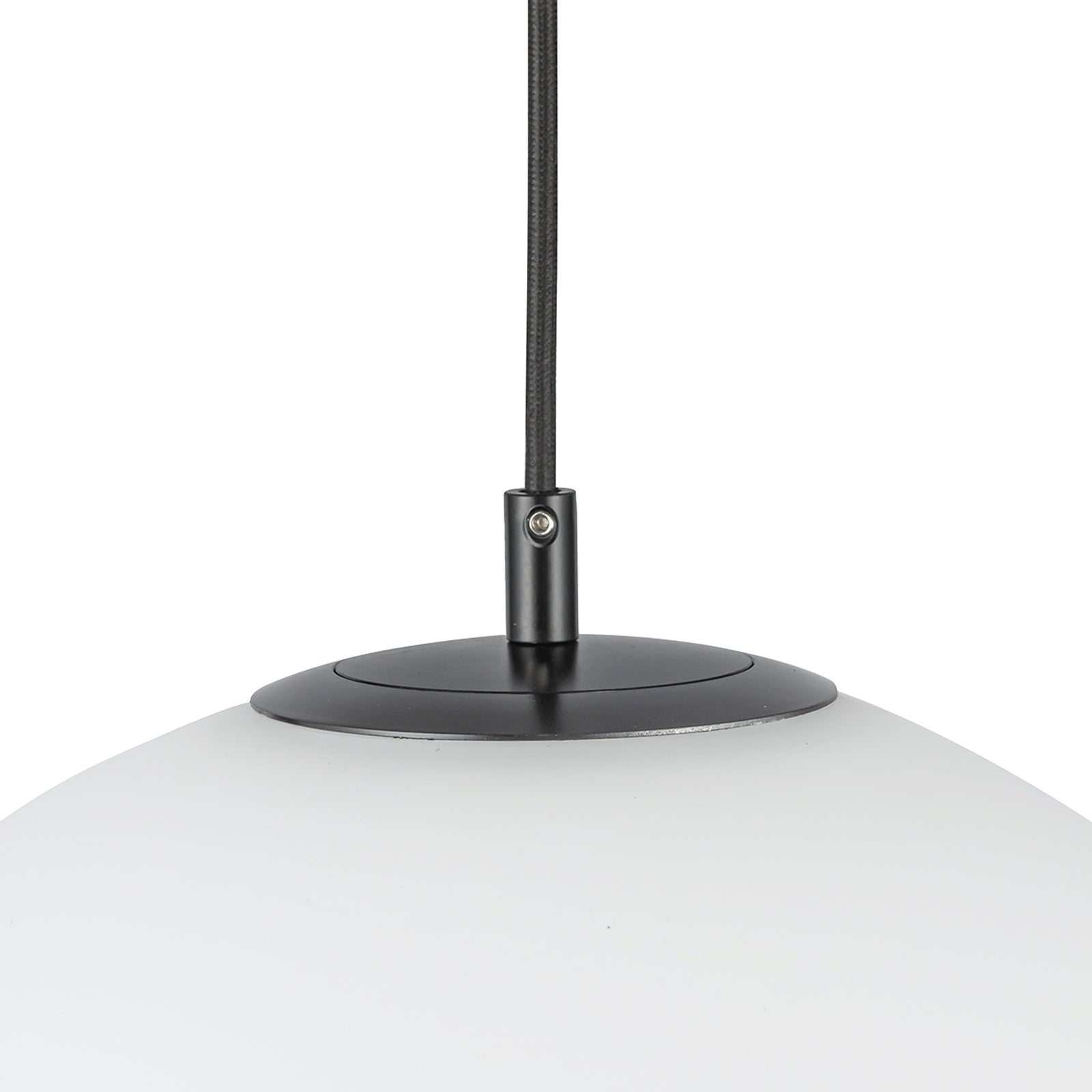 Marco 12-in Black/Opal Glass Socket Pendant