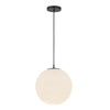 Marco 12-in Black/Opal Glass Socket Pendant