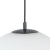 Marco 16-in Black/Opal Glass Socket Pendant