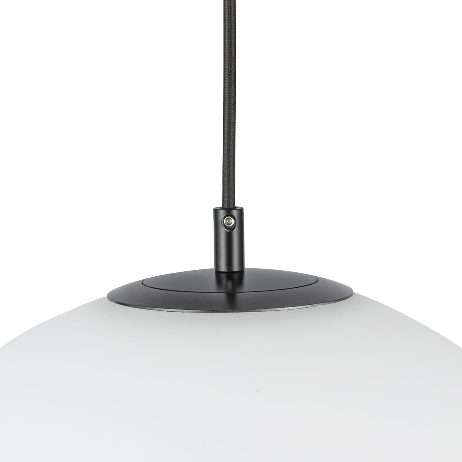 Marco 16-in Black/Opal Glass Socket Pendant