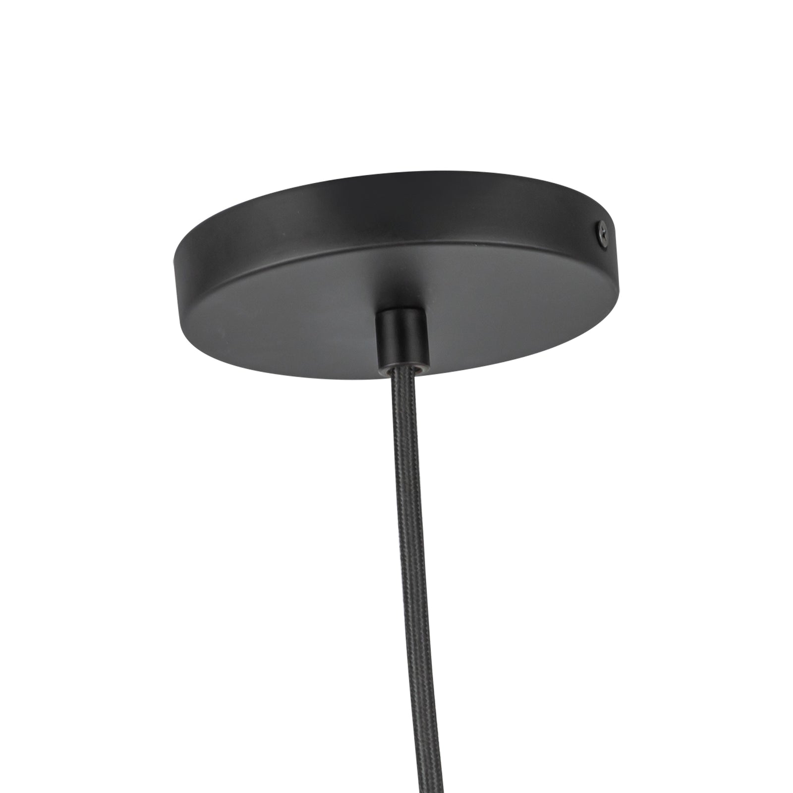 Marco 16-in Black/Opal Glass Socket Pendant