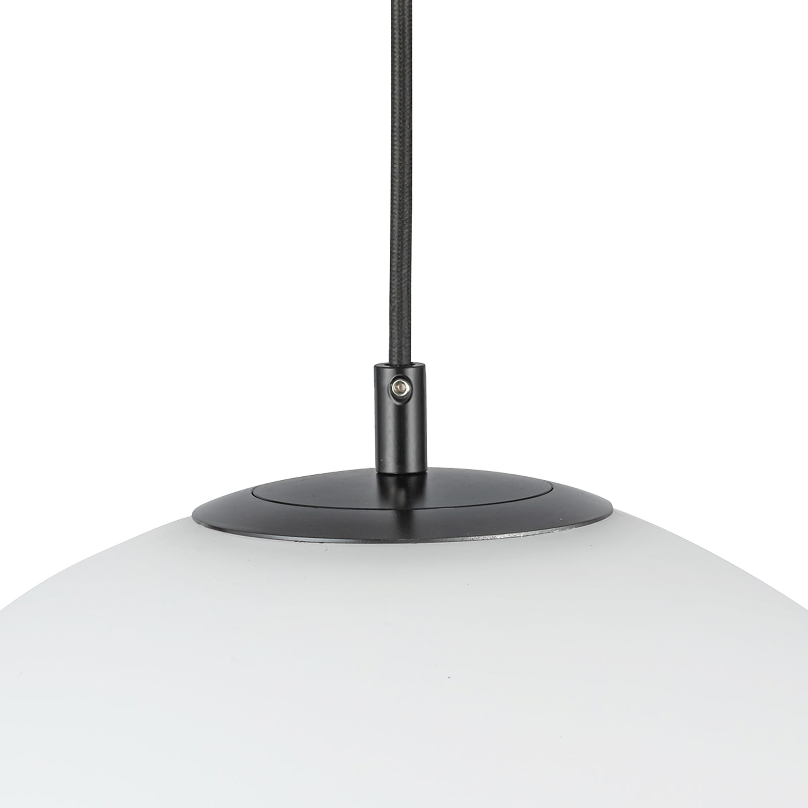 Marco 12-in Black/Opal Glass LED Pendant
