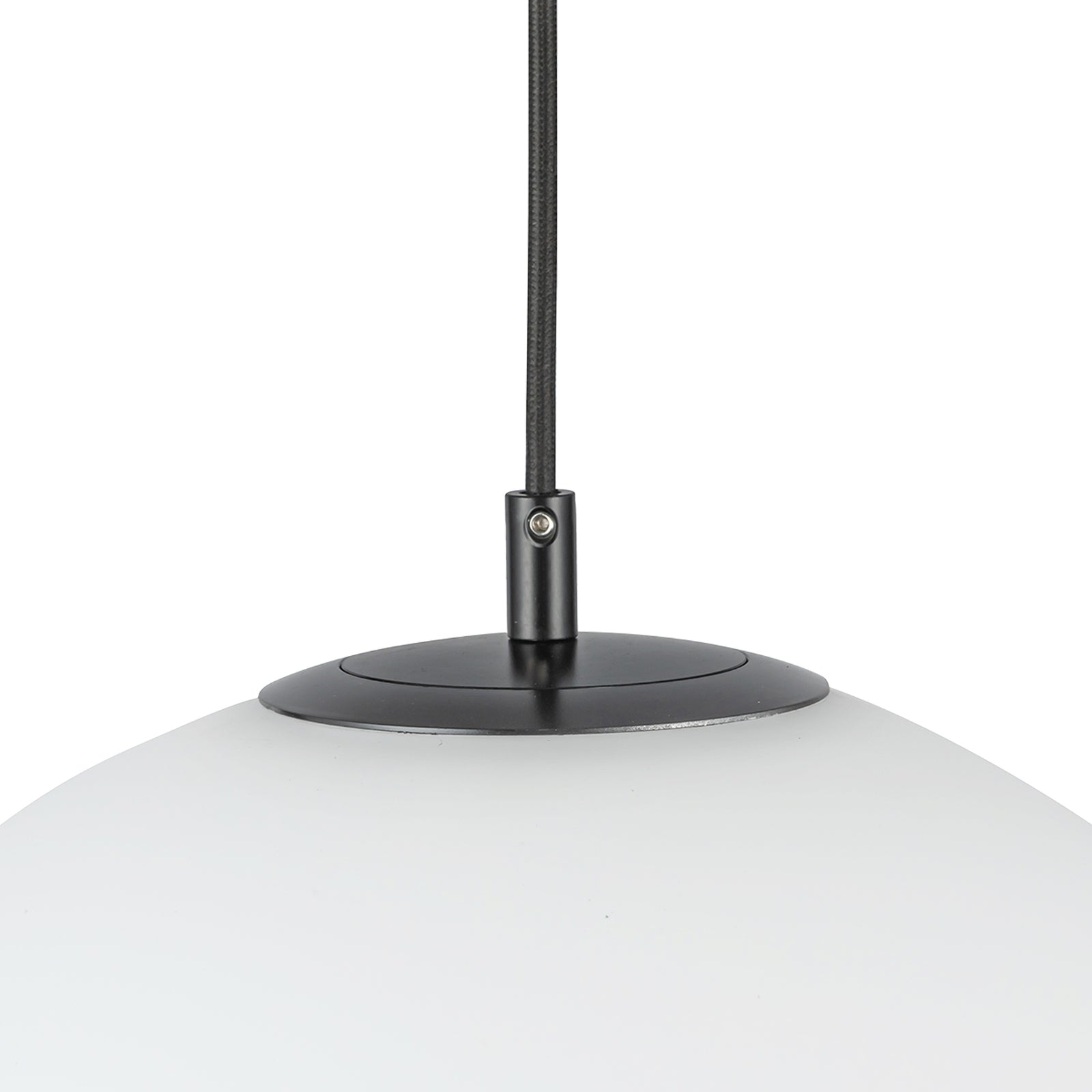 Marco 16-in Black/Opal Glass LED Pendant