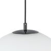 Marco 12-in (196-in Wire) Black/Opal Glass LED Pendant