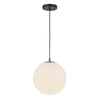 Marco 12-in (196-in Wire) Black/Opal Glass LED Pendant