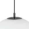 Marco 16-in (196-in Wire) Black/Opal Glass LED Pendant