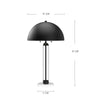 Margaux 18-in Brushed Gold 2 Lights Table Lamp