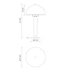 Margaux 18-in Brushed Gold 2 Lights Table Lamp
