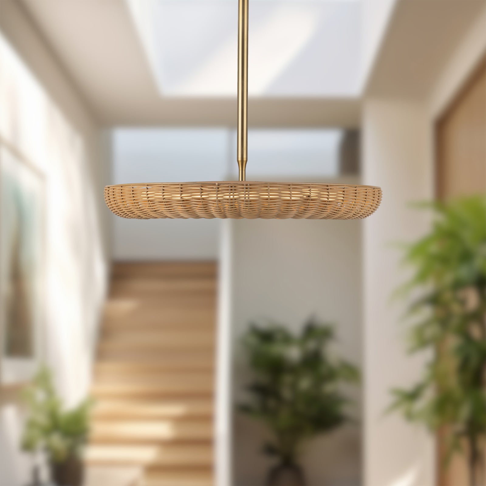 Maris 24-in Brushed Gold LED Chandelier