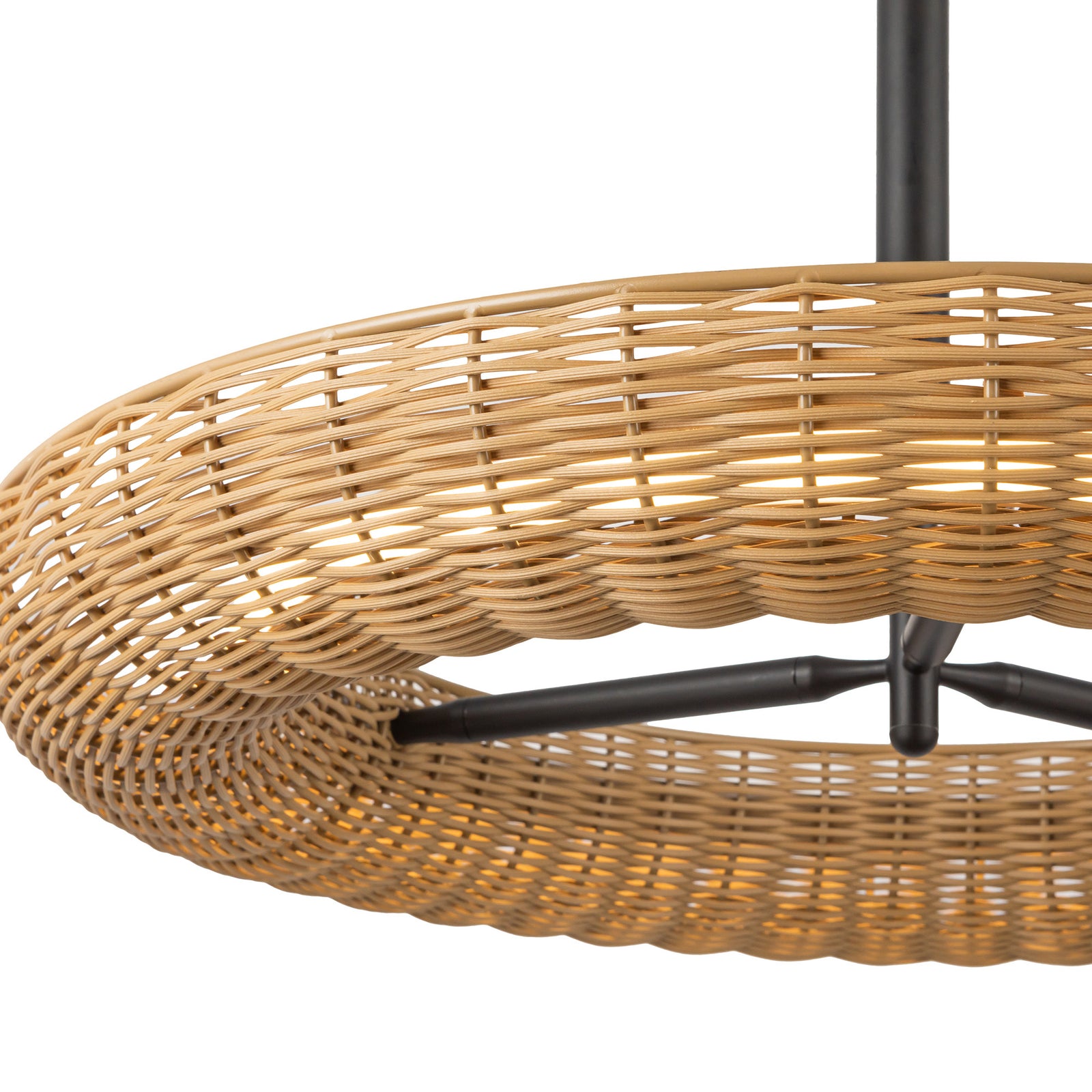 Maris 24-in Matte Black LED Chandelier