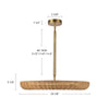 Maris 24-in Matte Black LED Chandelier