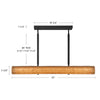 Maris 42-in Matte Black LED Linear Pendant