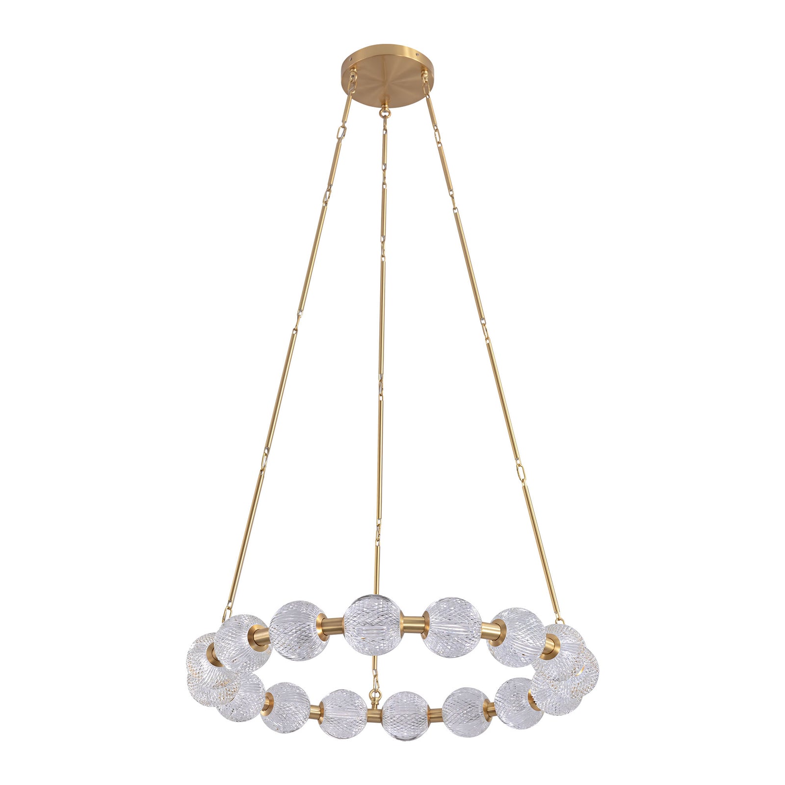 Marni 32-in Natural Brass LED Chandelier