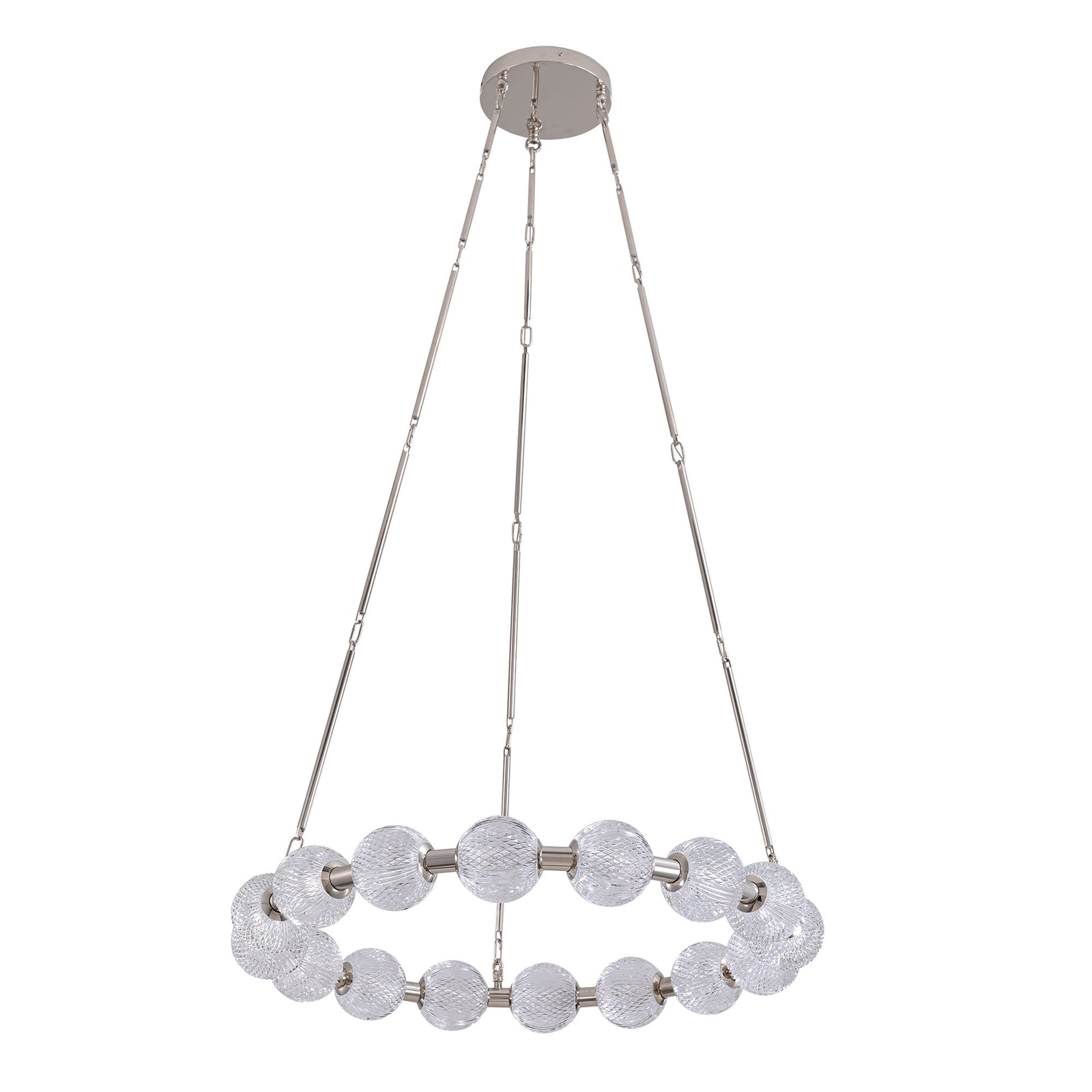 Marni 32-in Polished Nickel LED Chandelier