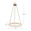 Marni 32-in Natural Brass LED Chandelier