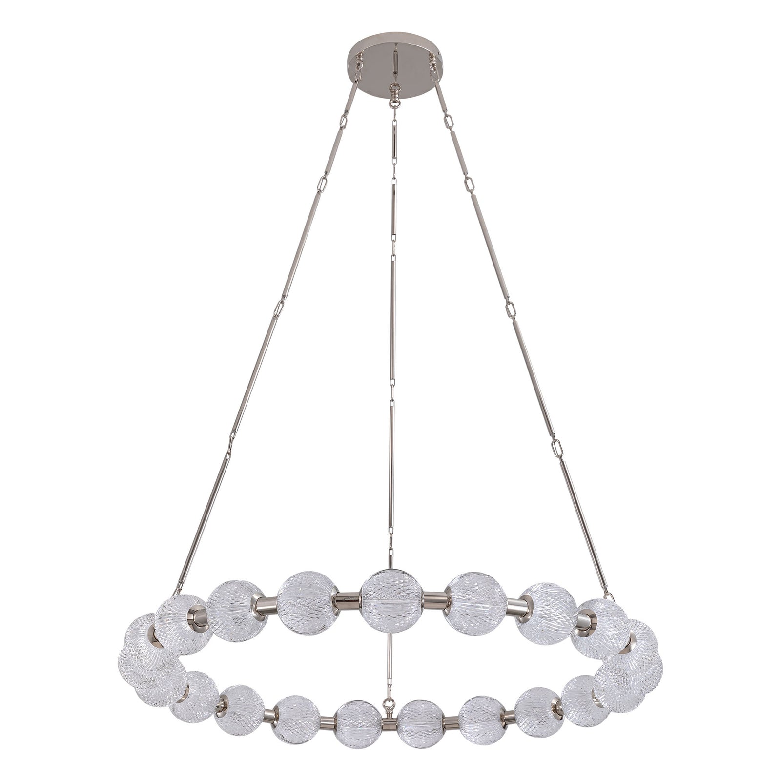 Marni 41-in Polished Nickel LED Chandelier