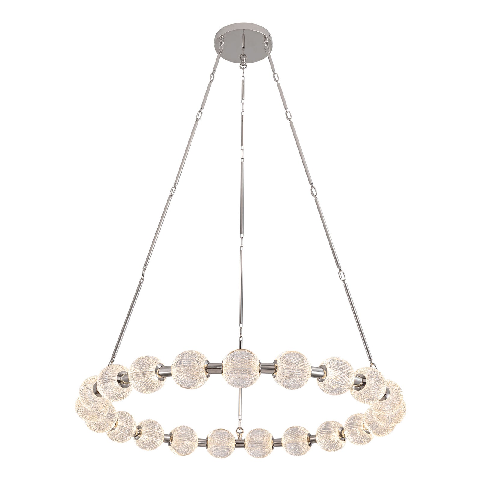 Marni 41-in Polished Nickel LED Chandelier