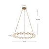 Marni 41-in Natural Brass LED Chandelier