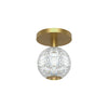 Marni 5-in Natural Brass LED Flush Mount