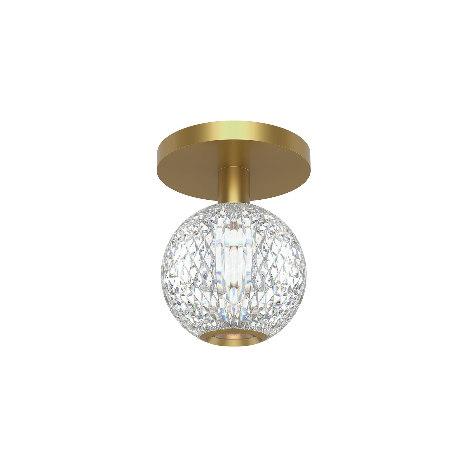 Marni 5-in Natural Brass LED Flush Mount
