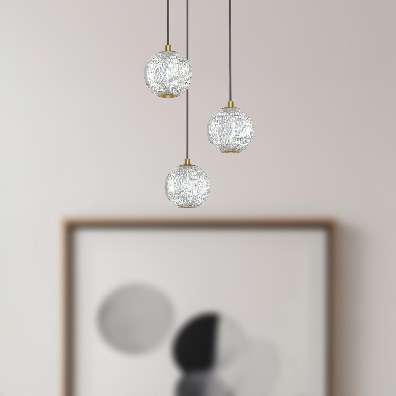 Marni 11-in Natural Brass LED Multi Pendant