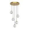 Marni 15-in Light Natural Brass LED Multi Pendant
